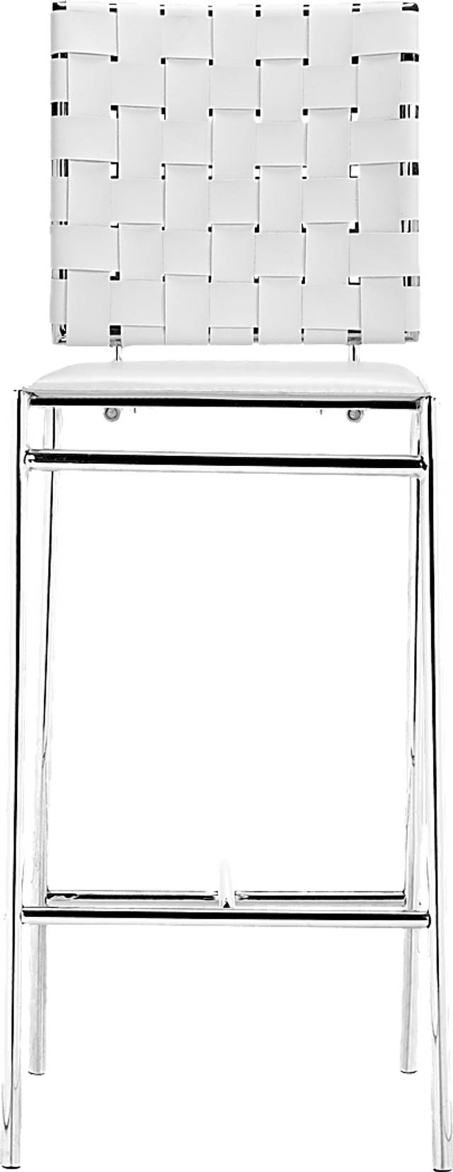 Keiko White Counter Height Stool, Set of 2 - Thumbnail - Image 3