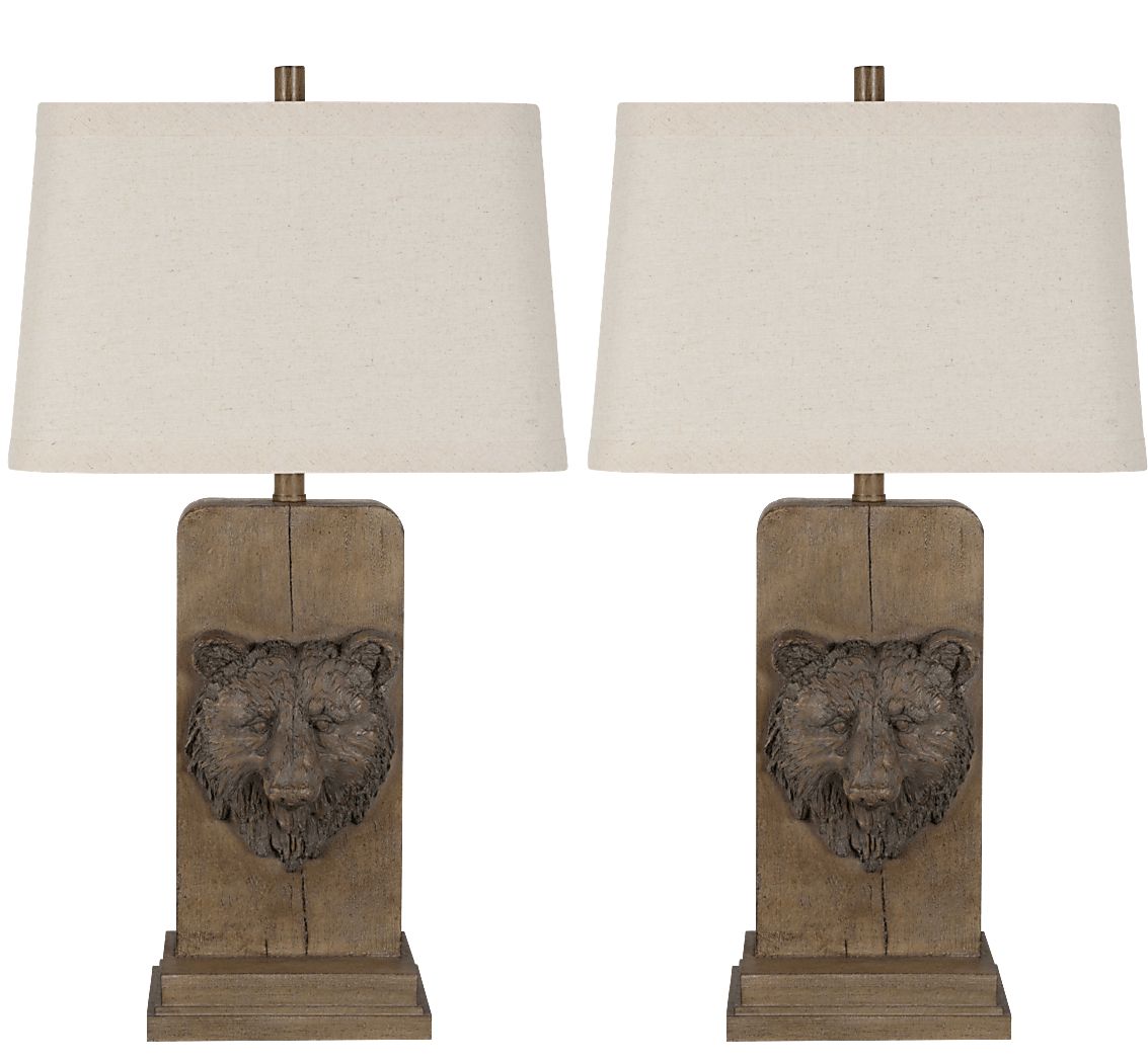 Keim Cove Brown Table Lamps, Set of 2