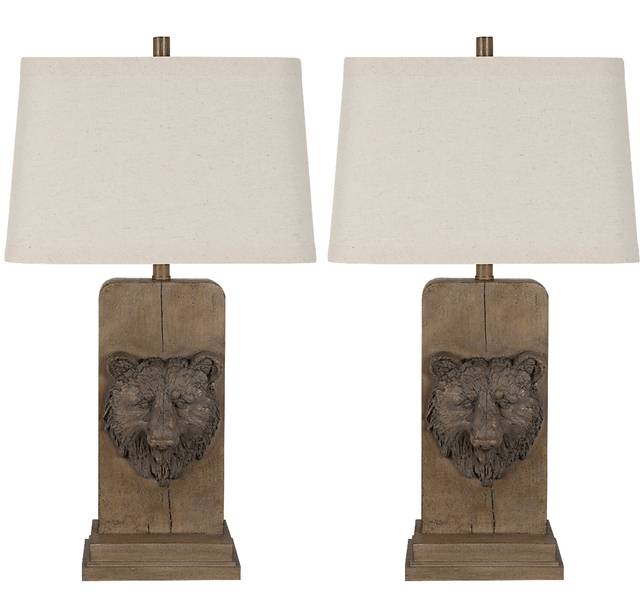Keim Cove Brown Lamp, Set of 2 - Thumbnail - Image 1