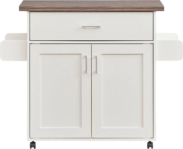 Keimio White Kitchen Cart - Thumbnail - Image 4