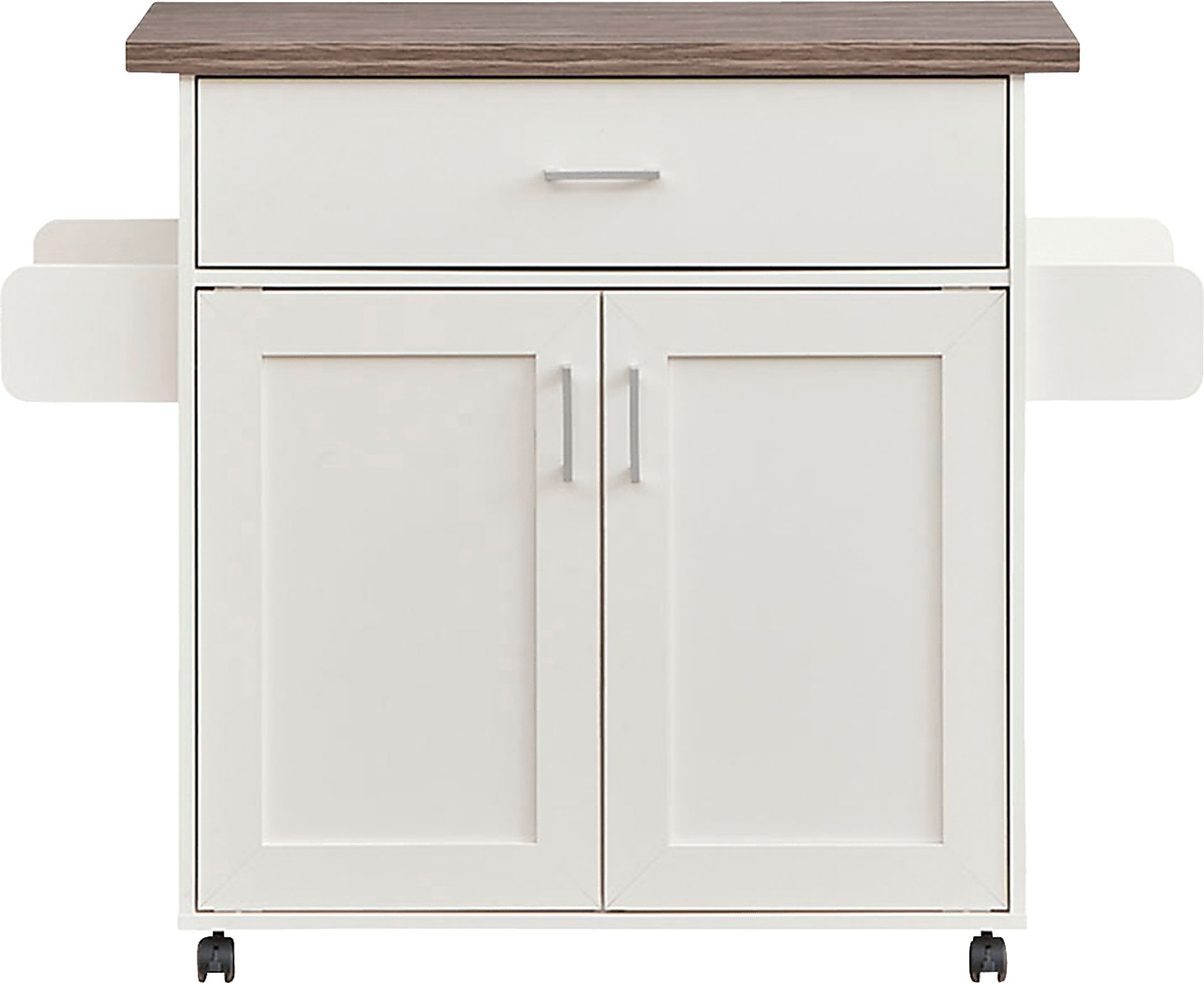 Keimio White Kitchen Cart - Image 4