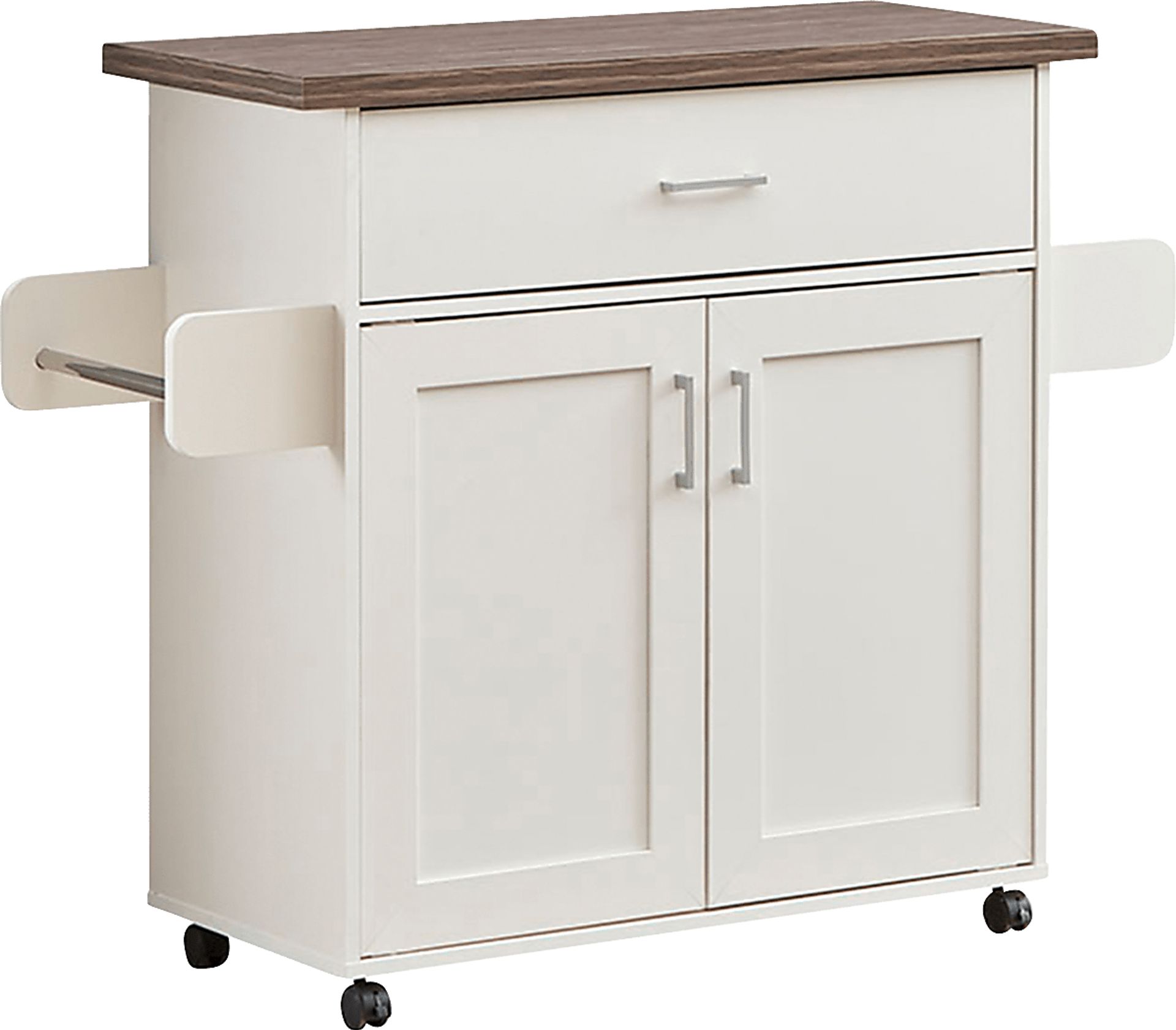 Keimio White Kitchen Cart - Image 1