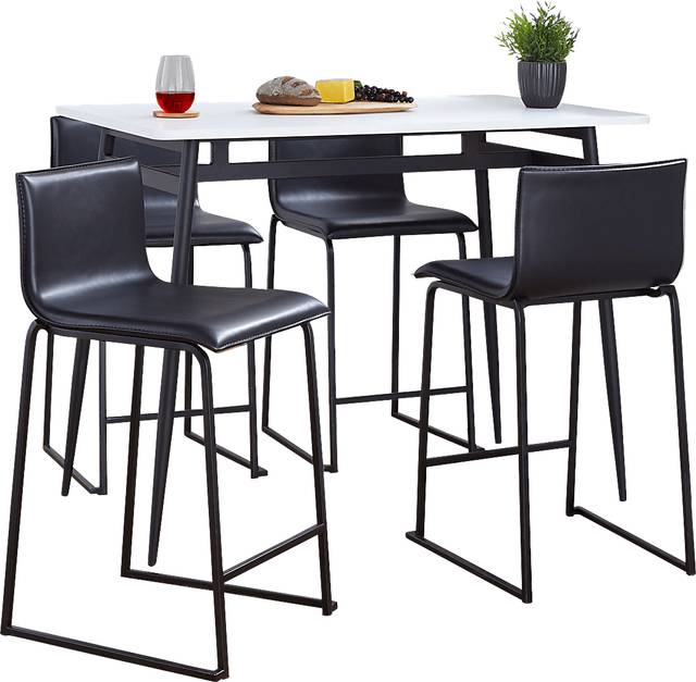 Keiros II Black 5 Pc Counter Height Dining Set - Thumbnail - Image 3
