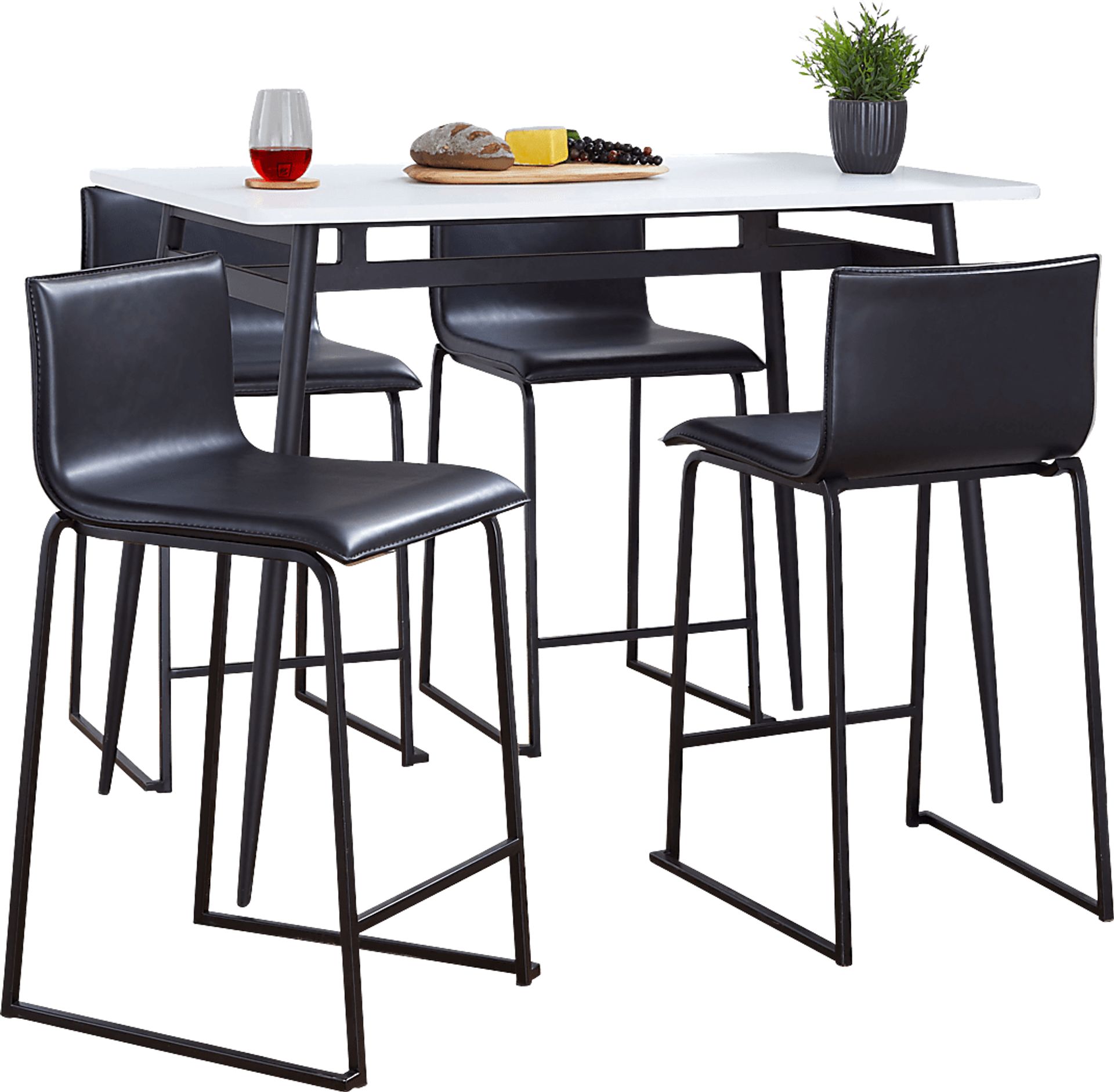 Keiros II Black 5 Pc Counter Height Dining Set - Image 3