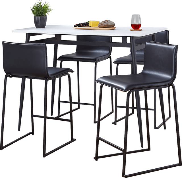 Keiros II Black 5 Pc Counter Height Dining Set - Thumbnail - Image 1