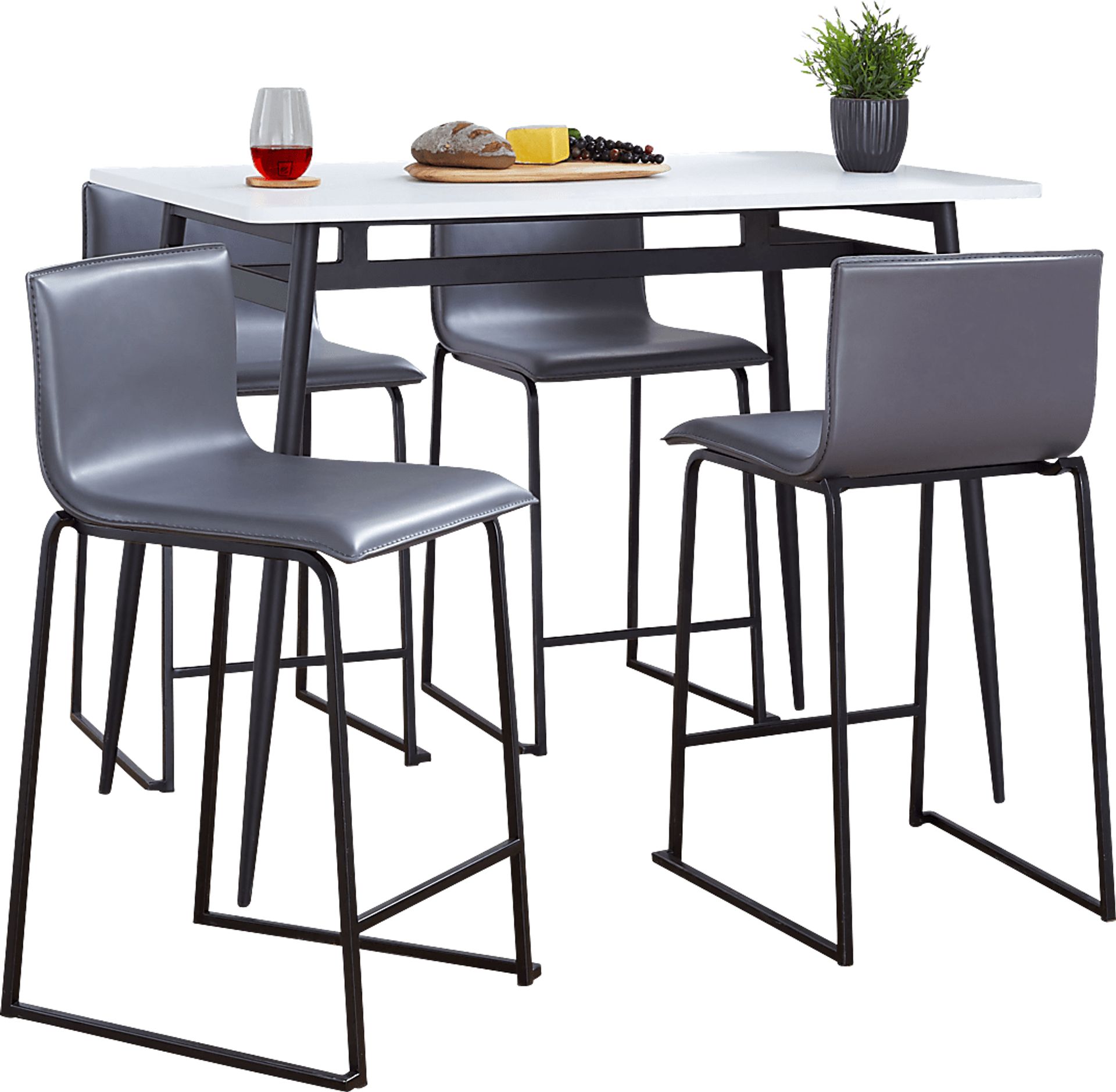 Keiros II Gray 5 Pc Counter Height Dining Set - Image 3