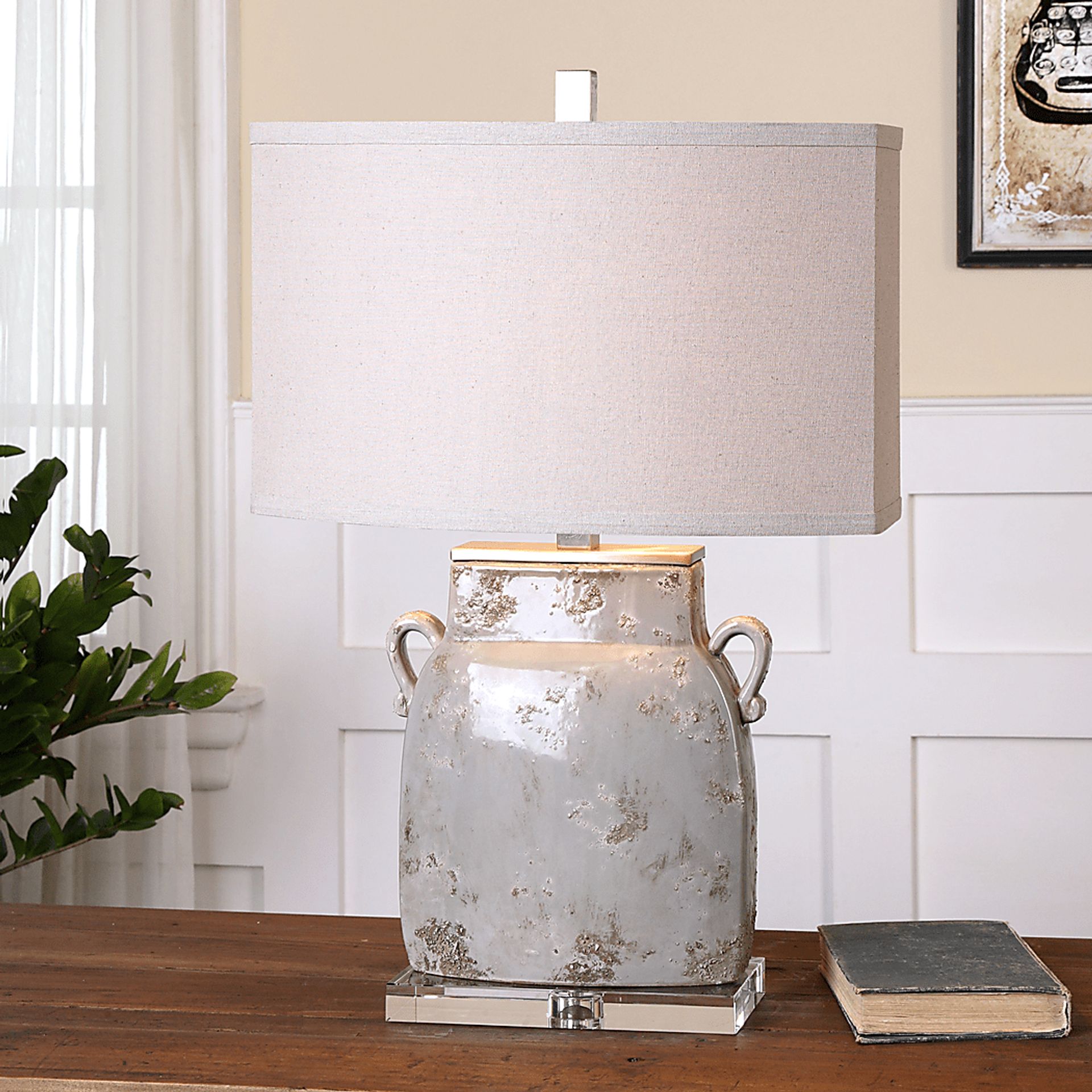 Keith Shores Gray Lamp - Image 2