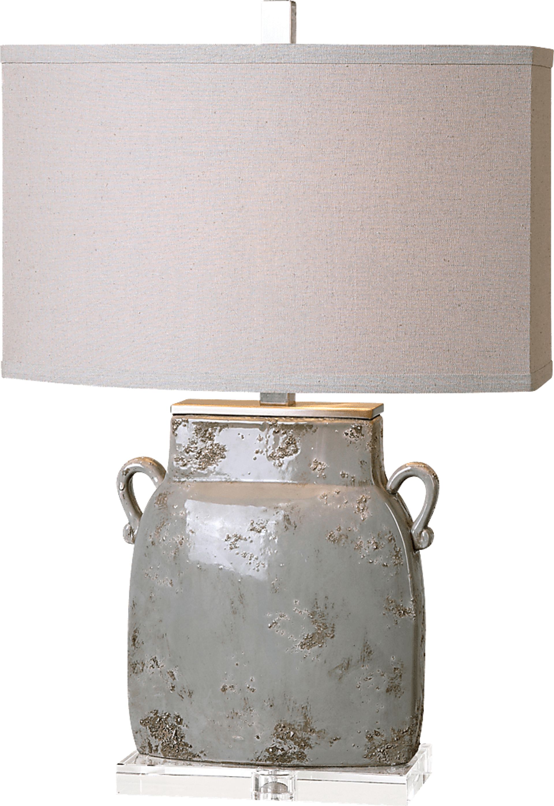 Keith Shores Gray Lamp - Image 1