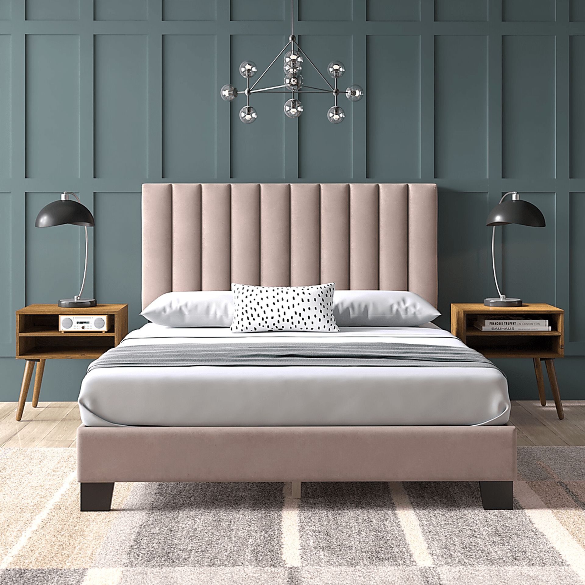 Kekoa Blush 3 Pc Queen Platform Bed - Image 11
