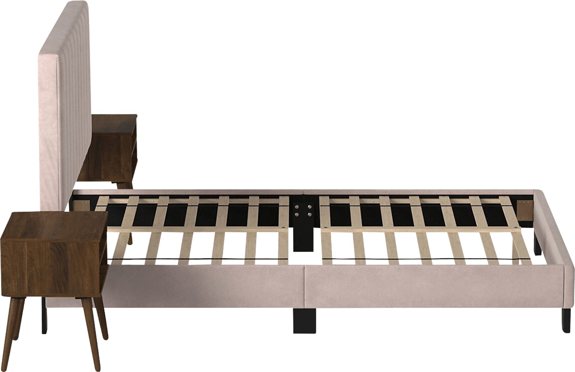 Kekoa Blush 3 Pc Queen Platform Bed - Image 3