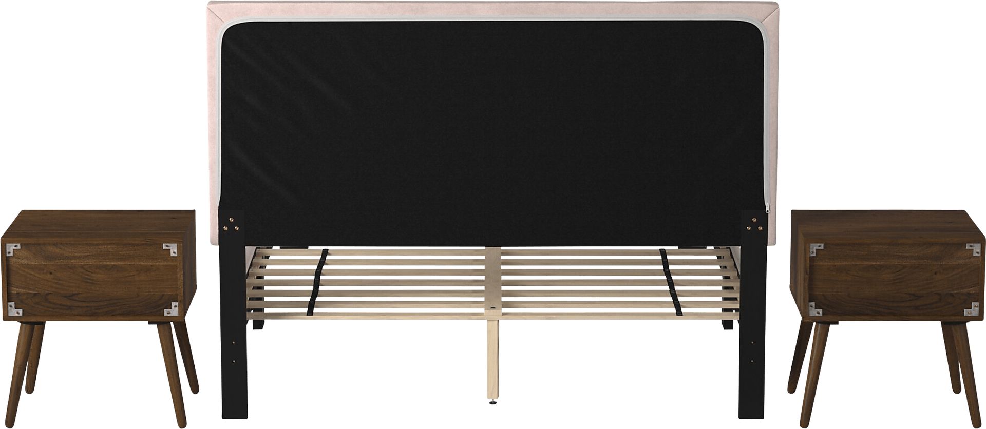 Kekoa Blush 3 Pc Queen Platform Bed - Image 4