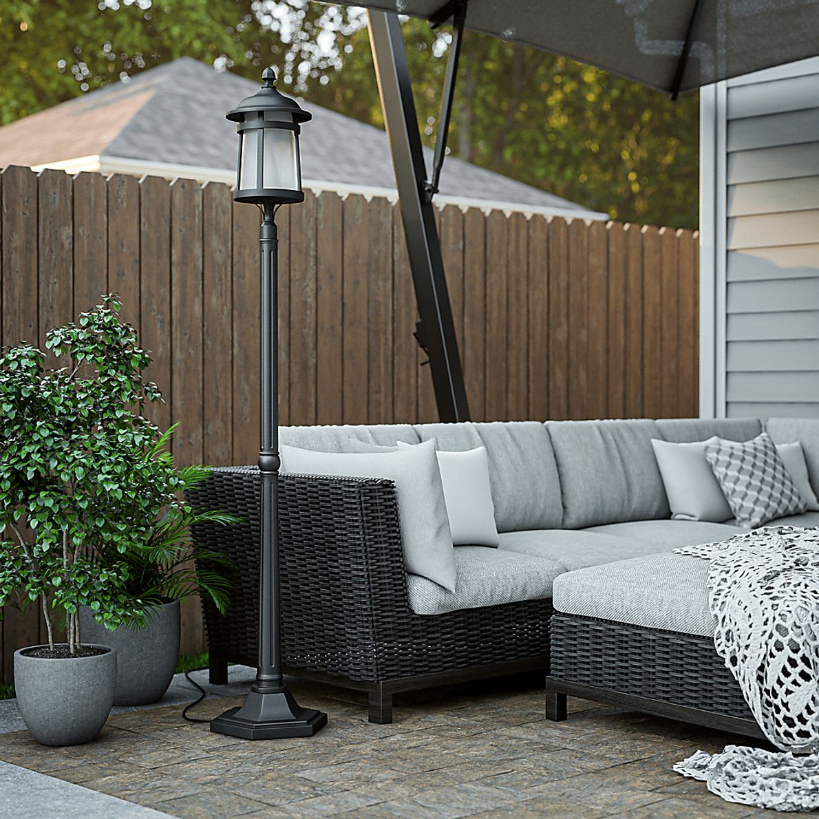 Kela Hills Black Floor Lamp
