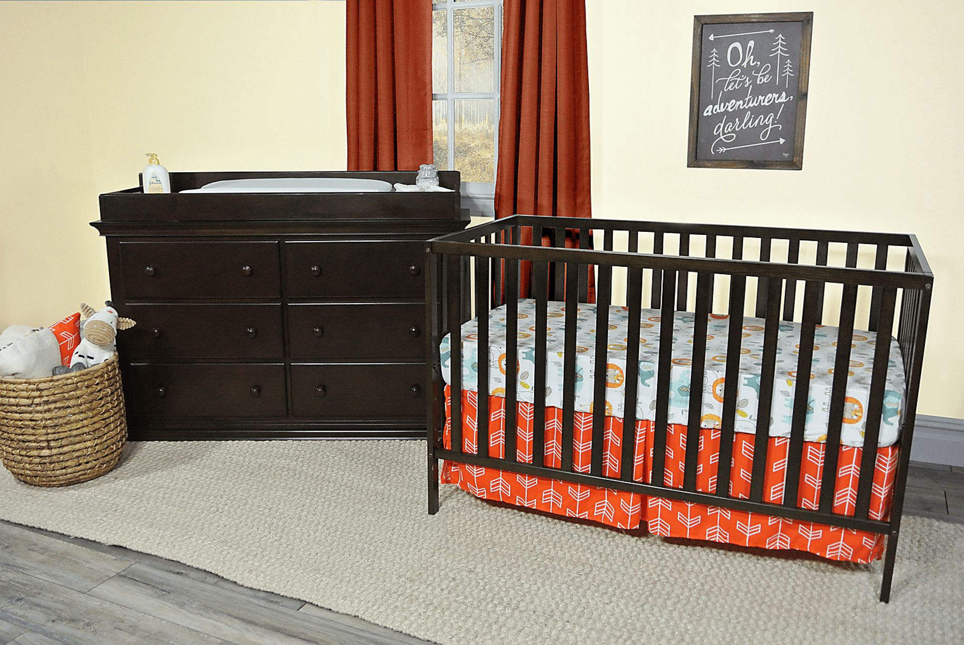 Kids Kelby Cove Espresso Convertible Crib - Image 2