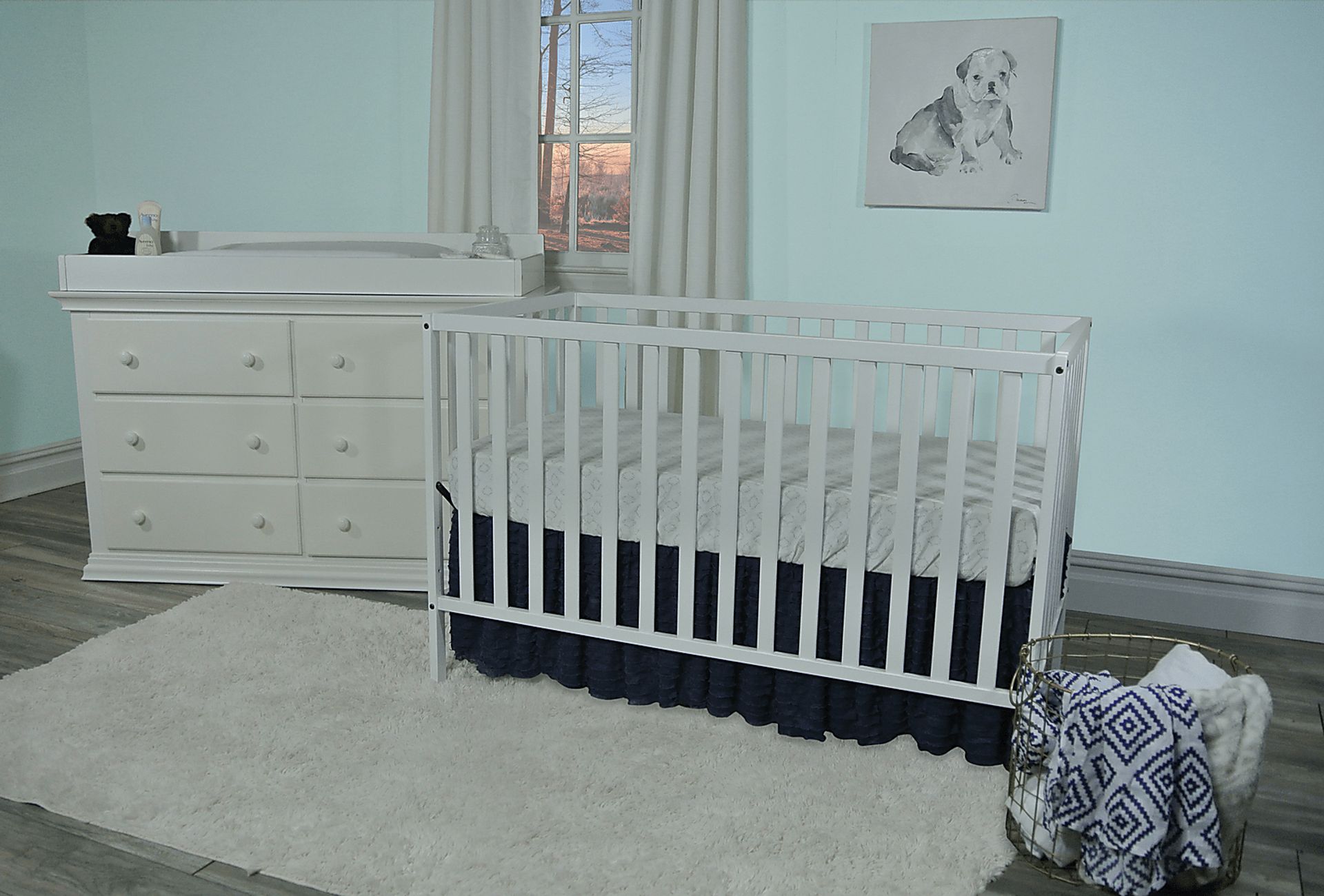 Kids Kelby Cove White Convertible Crib - Image 2