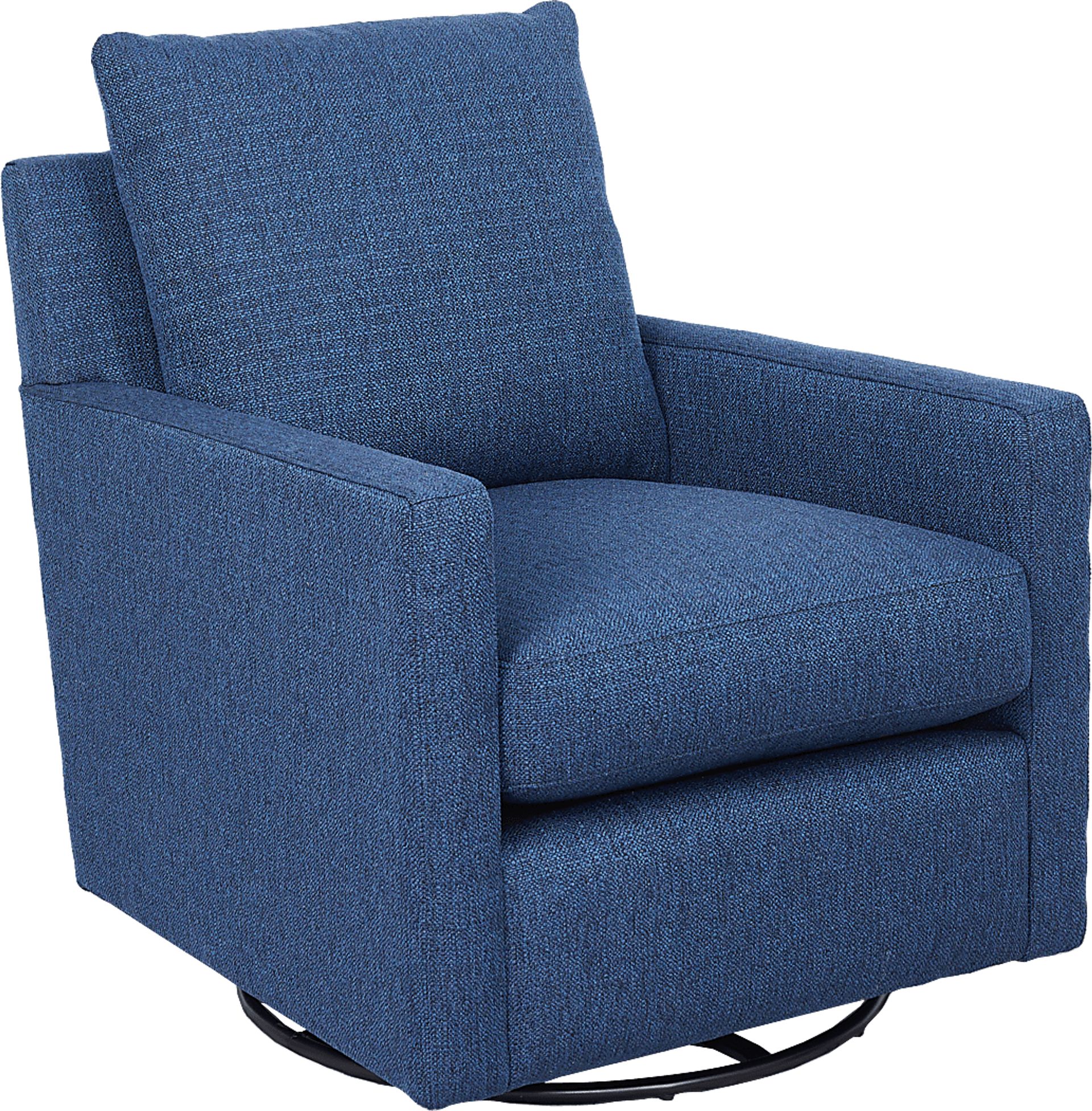 Kelfield Blue Polypropylene Fabric Swivel Chair Rooms to Go