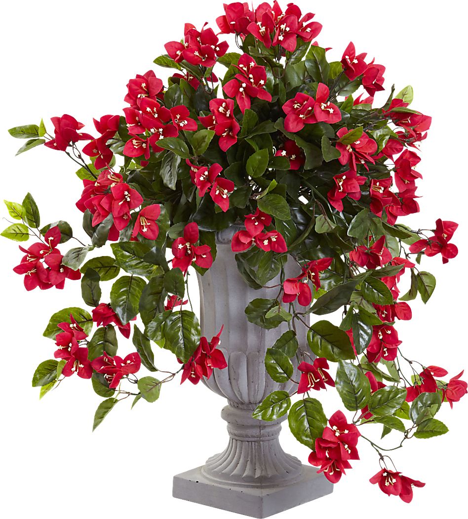 Kelis Red Bougainvillea Indoor/Outdoor Silk Plant
