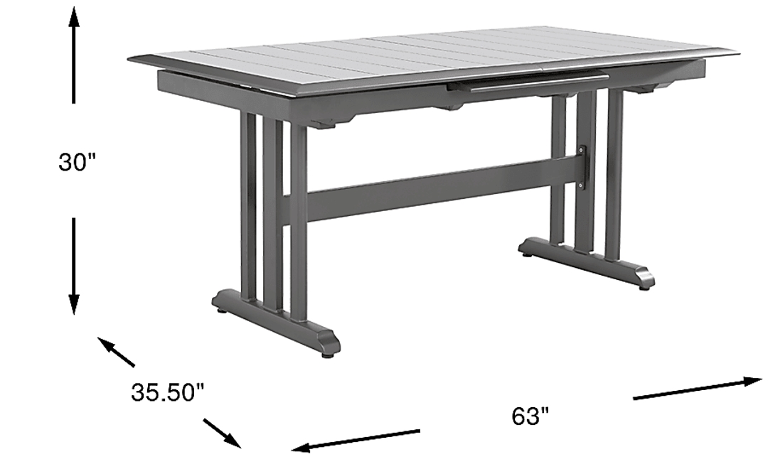 Kellen Charcoal Outdoor Dining Extension Table