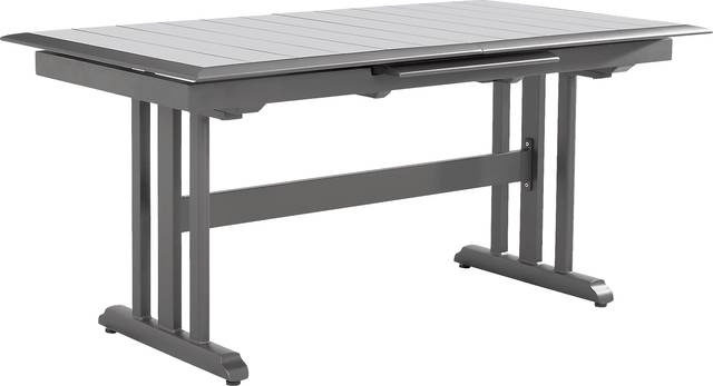 Kellen Charcoal 7 Pc Outdoor Extension Dining Set with Folding Chairs - Thumbnail - Image 2