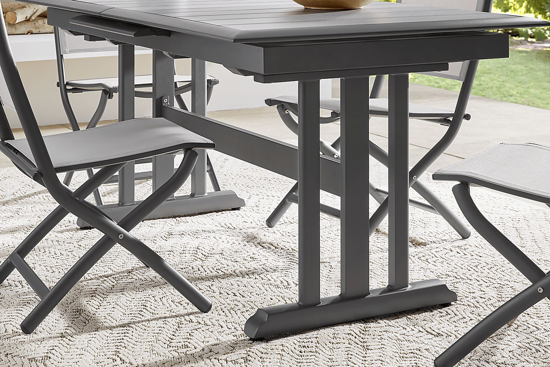 Kellen Charcoal Outdoor Dining Extension Table - Image 6