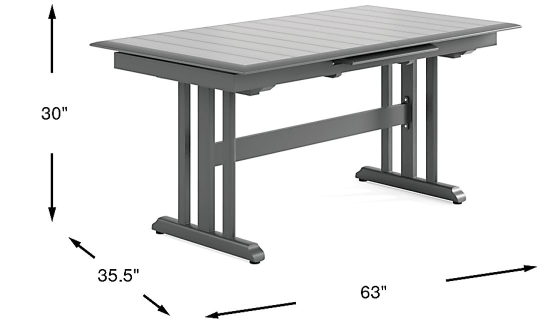 Kellen Charcoal Outdoor Dining Extension Table