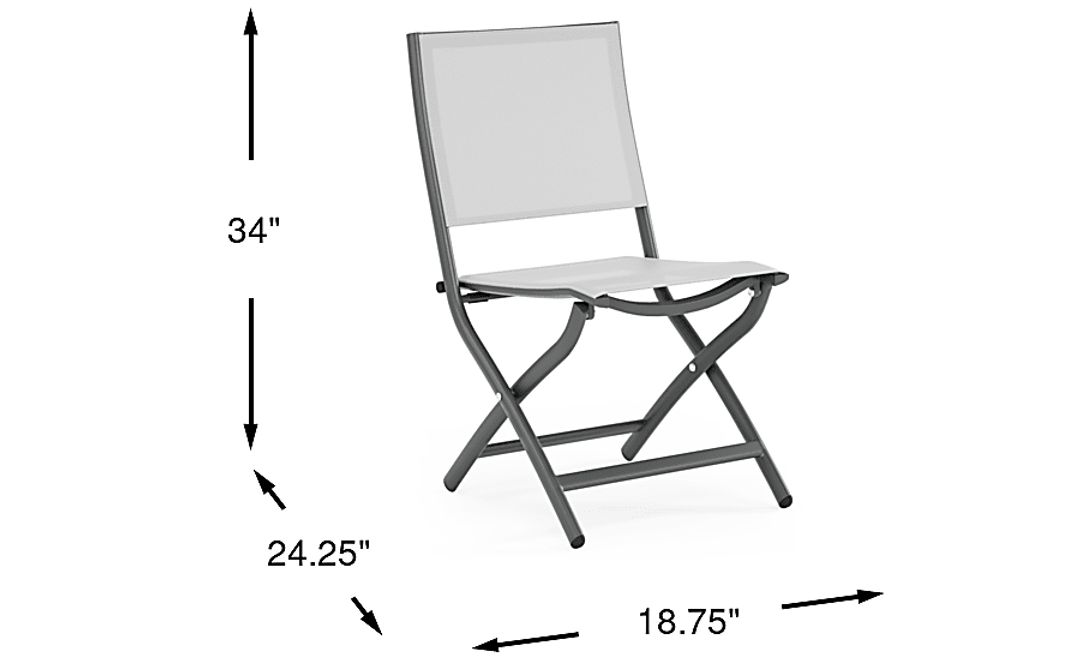 Kellen Charcoal Outdoor Folding Sling Chair
