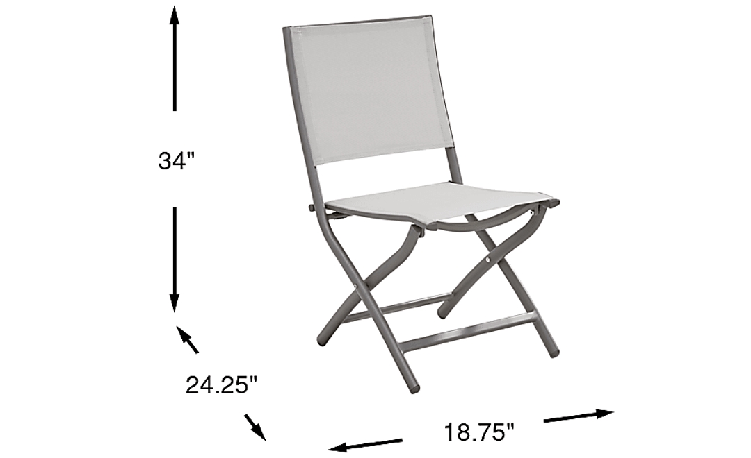 Kellen Charcoal Outdoor Folding Sling Chair