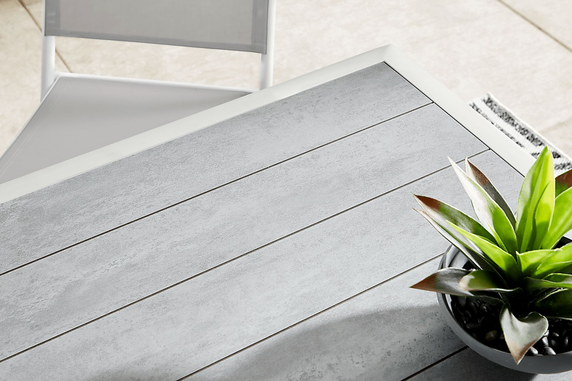 Kellen White Outdoor Dining Extension Table - Image 6