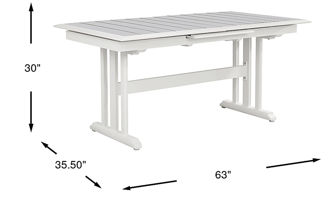Kellen White Outdoor Dining Extension Table