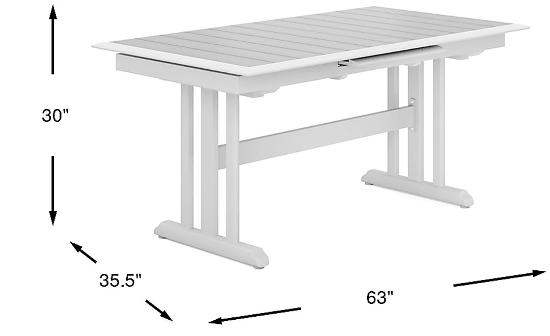 Kellen White Outdoor Dining Extension Table