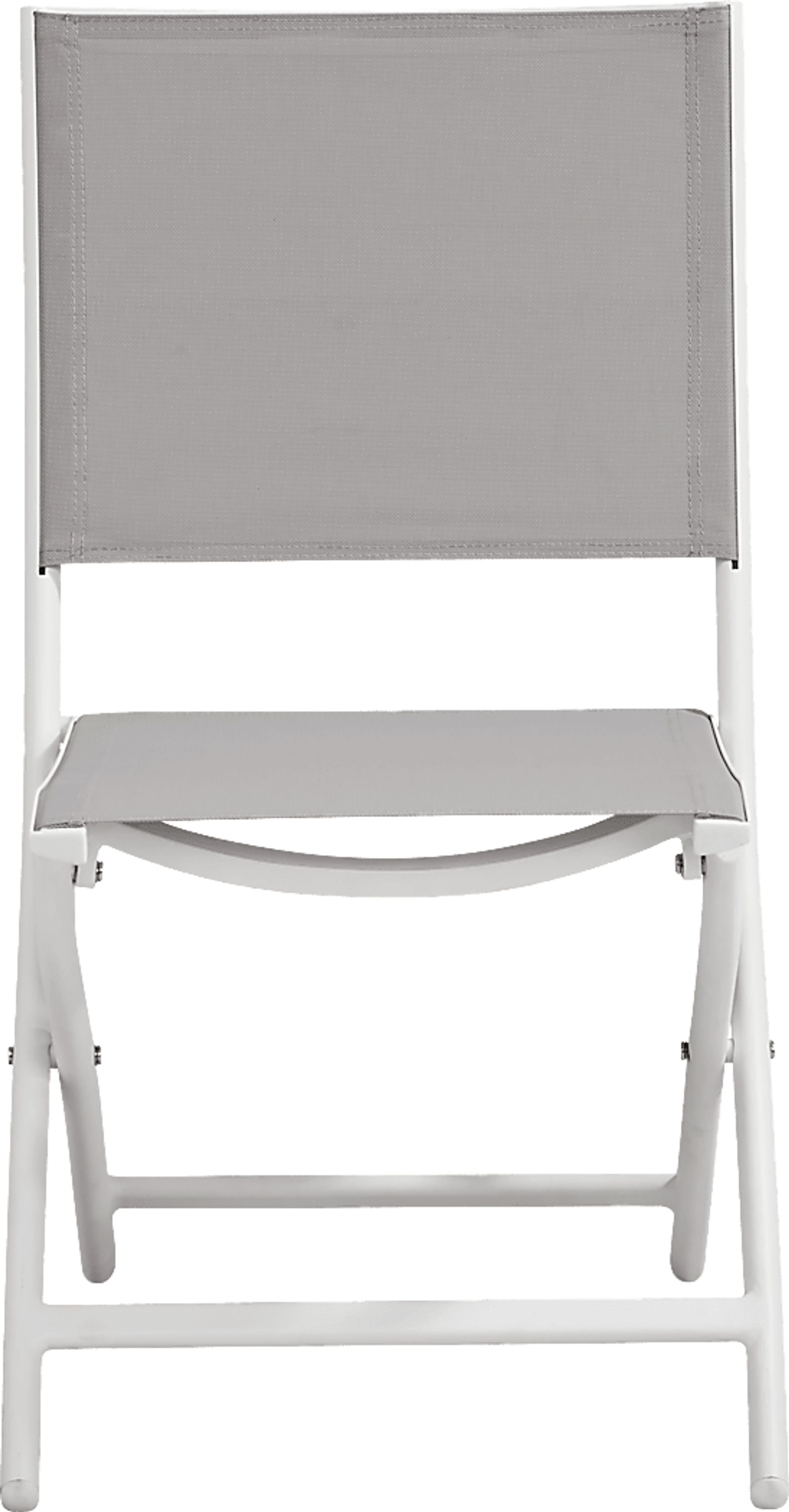 Kellen White 7 Pc Outdoor Extension Dining Set with Folding Chairs - Image 9