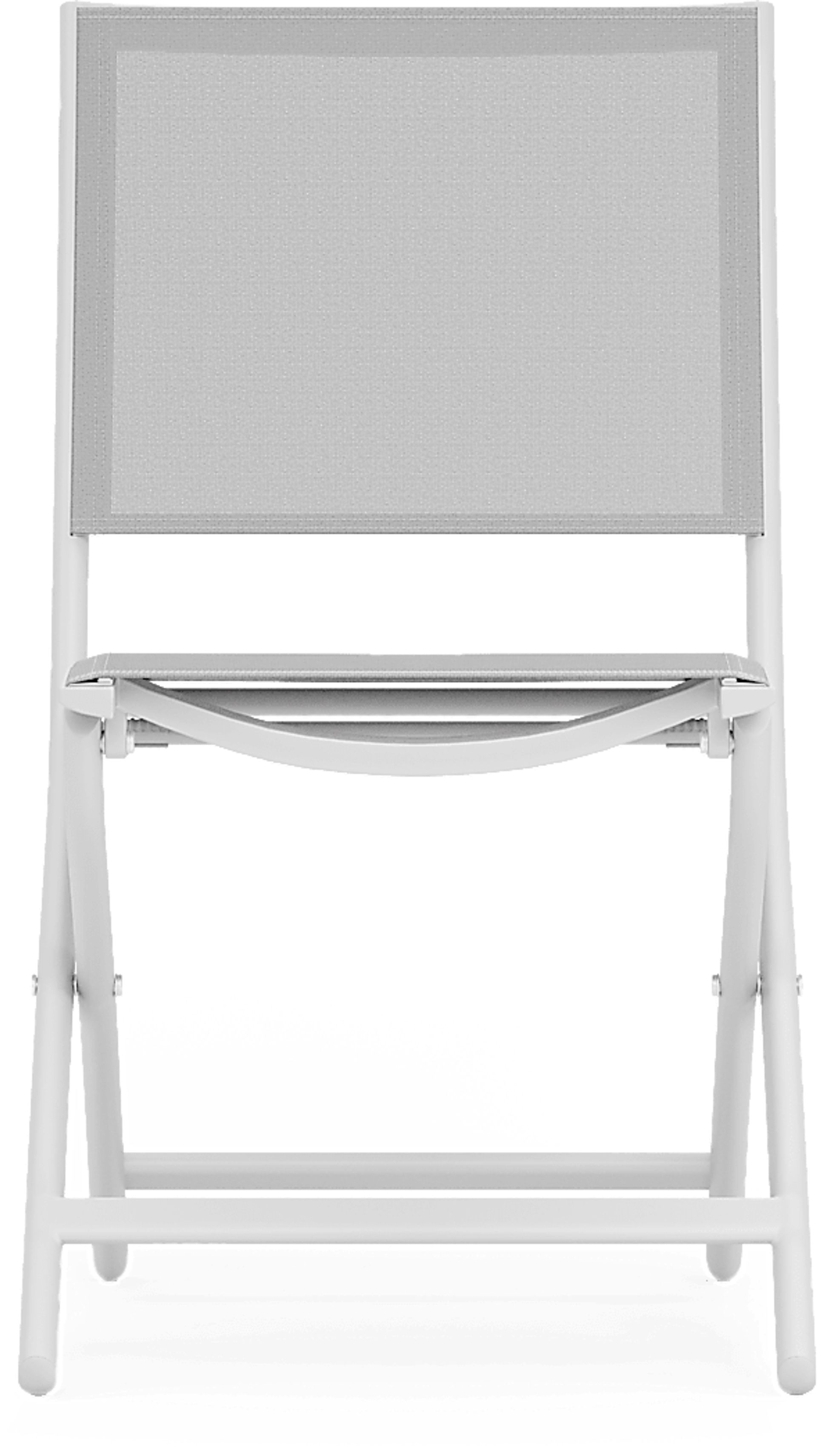 Kellen White 5 Pc Outdoor Extension Dining Set with Folding Chairs - Image 13