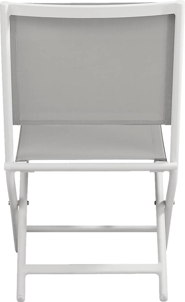 Kellen White 7 Pc Outdoor Extension Dining Set with Folding Chairs - Thumbnail - Image 10