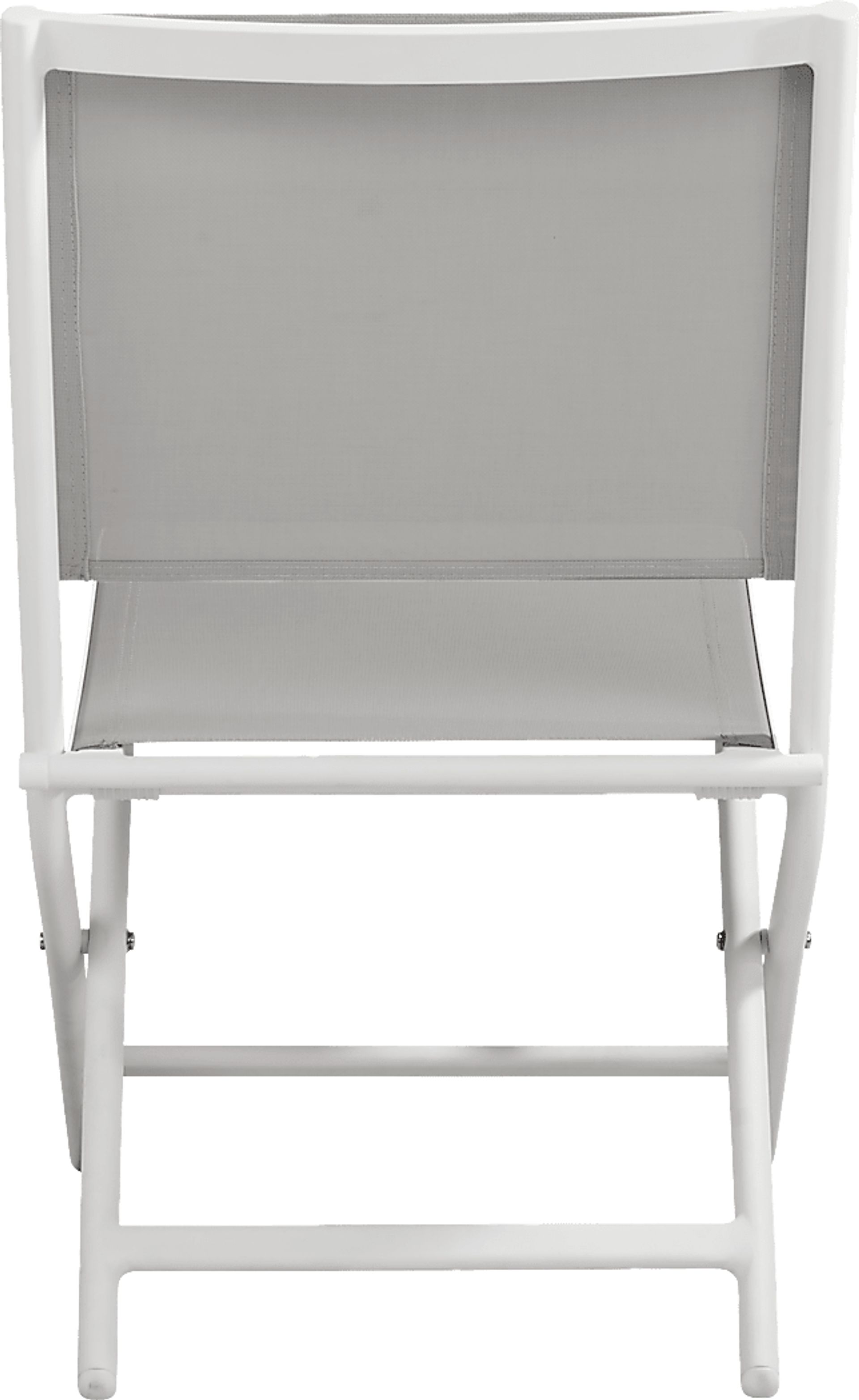 Kellen White 7 Pc Outdoor Extension Dining Set with Folding Chairs - Image 10