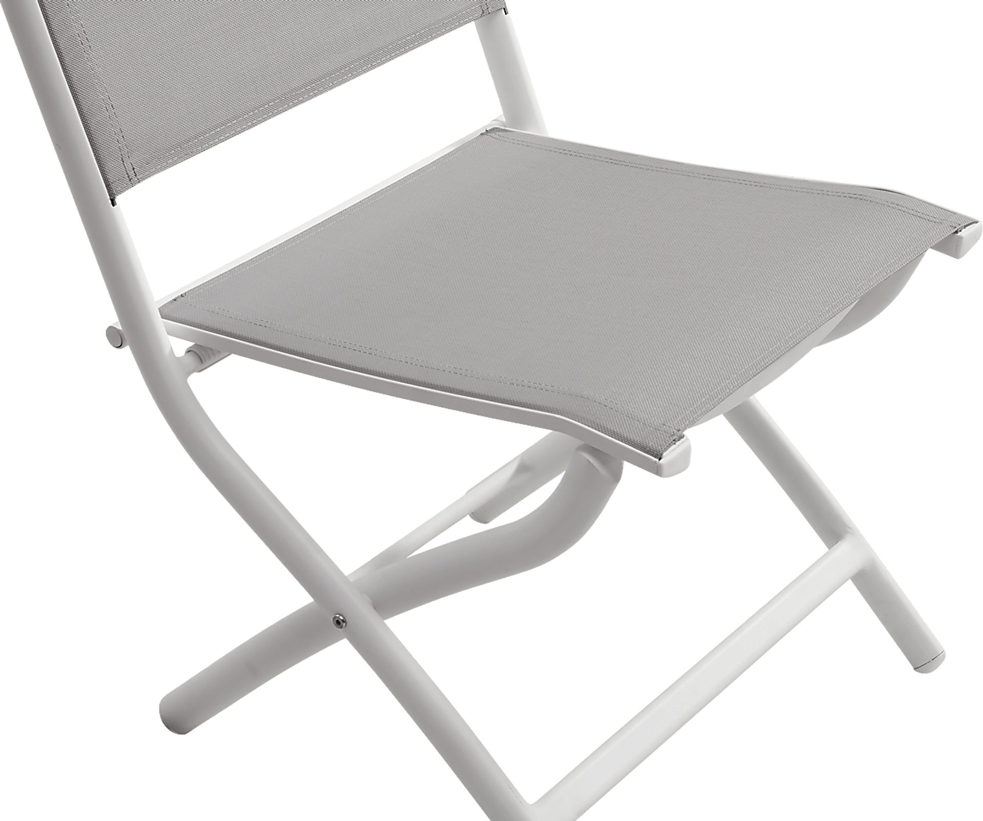 Kellen White 7 Pc Outdoor Extension Dining Set with Folding Chairs - Image 11