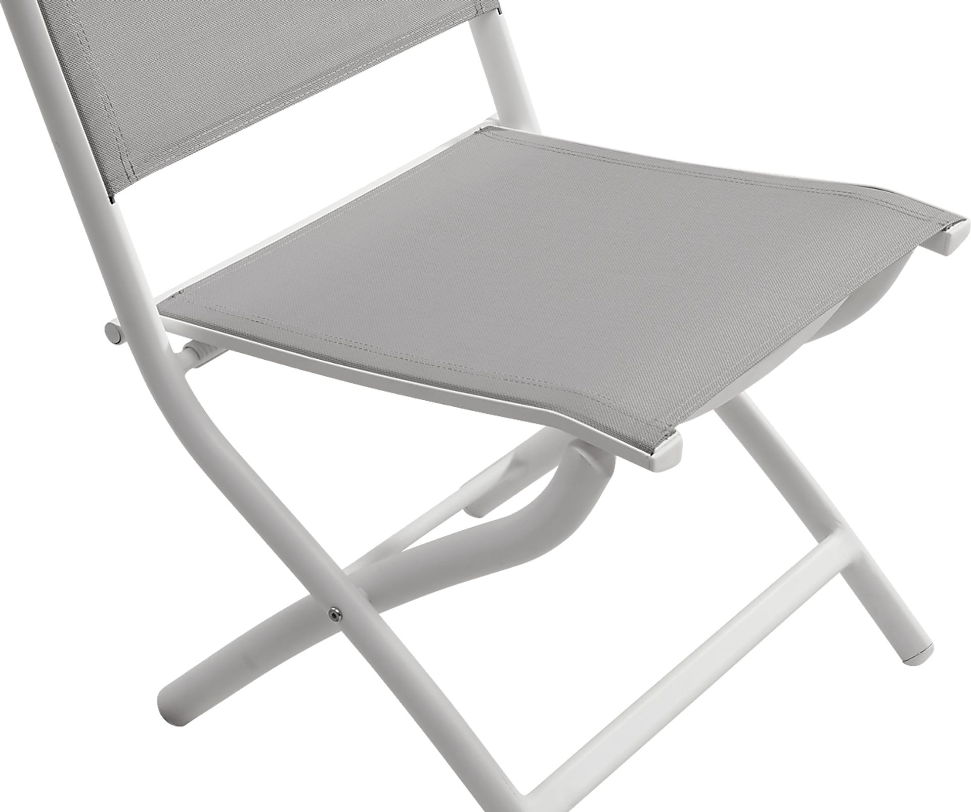 Kellen White 5 Pc Outdoor Extension Dining Set with Folding Chairs - Image 11