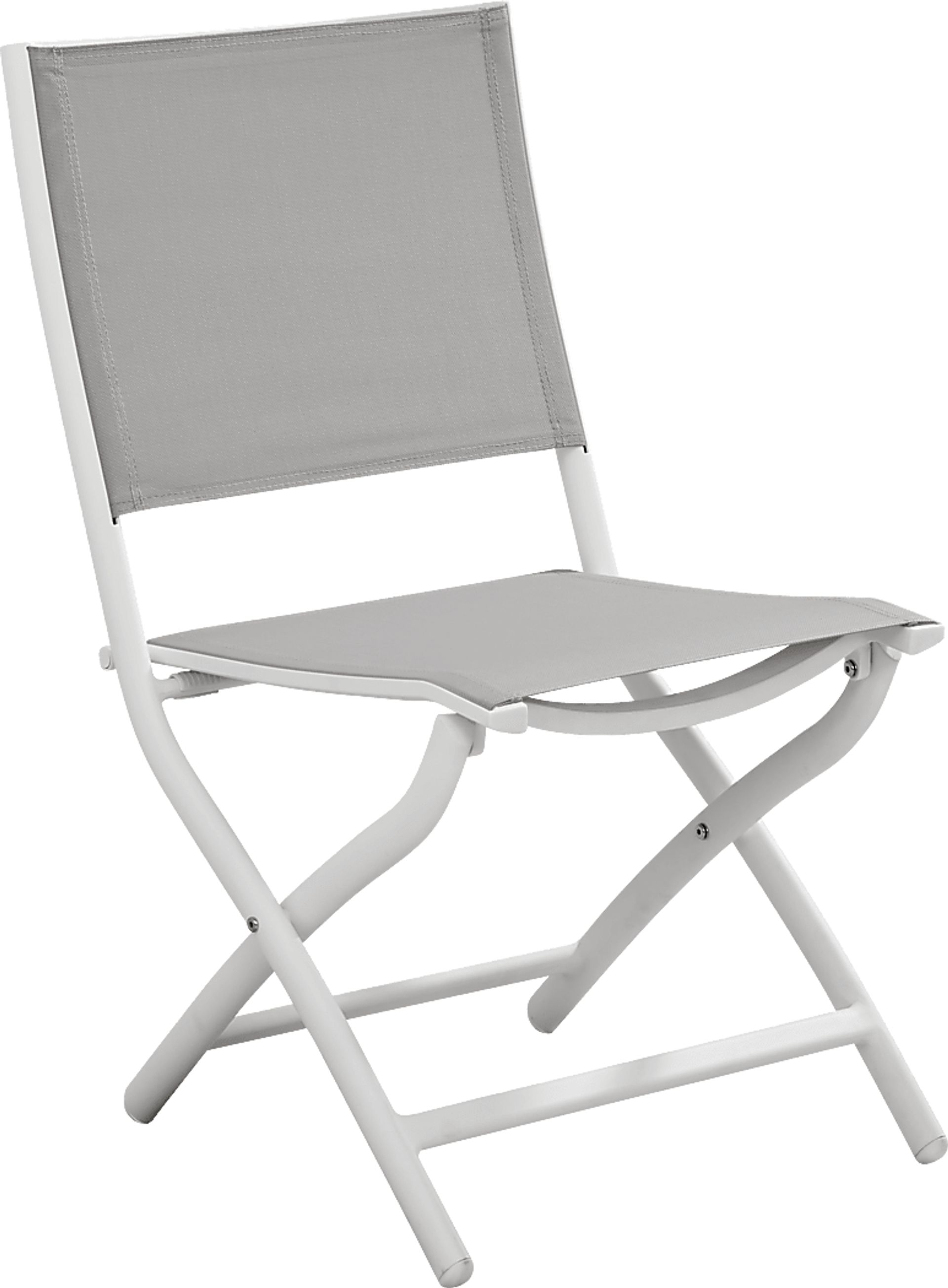 Kellen White 5 Pc Outdoor Extension Dining Set with Folding Chairs - Image 8