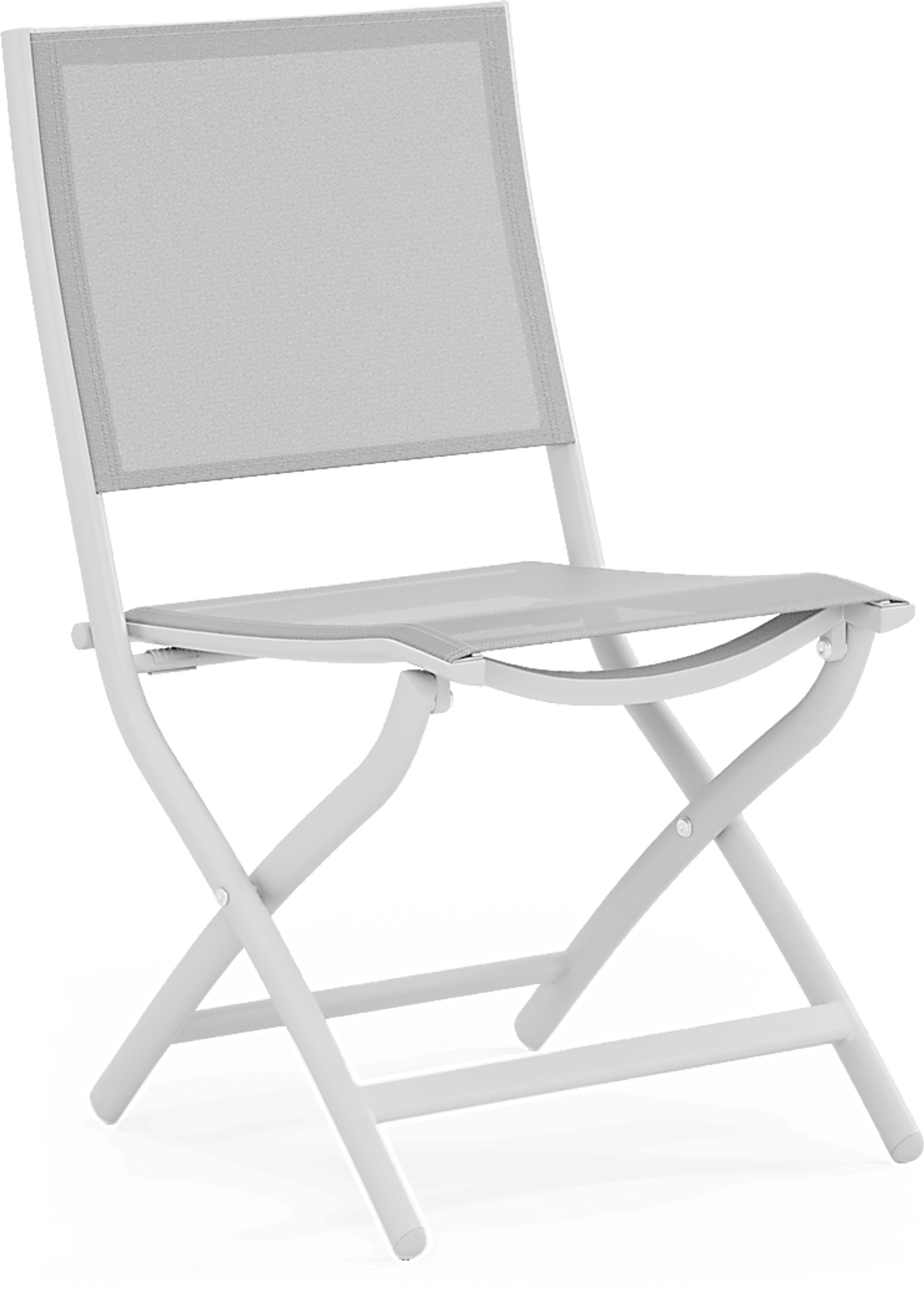 Kellen White 5 Pc Outdoor Extension Dining Set with Folding Chairs - Image 12