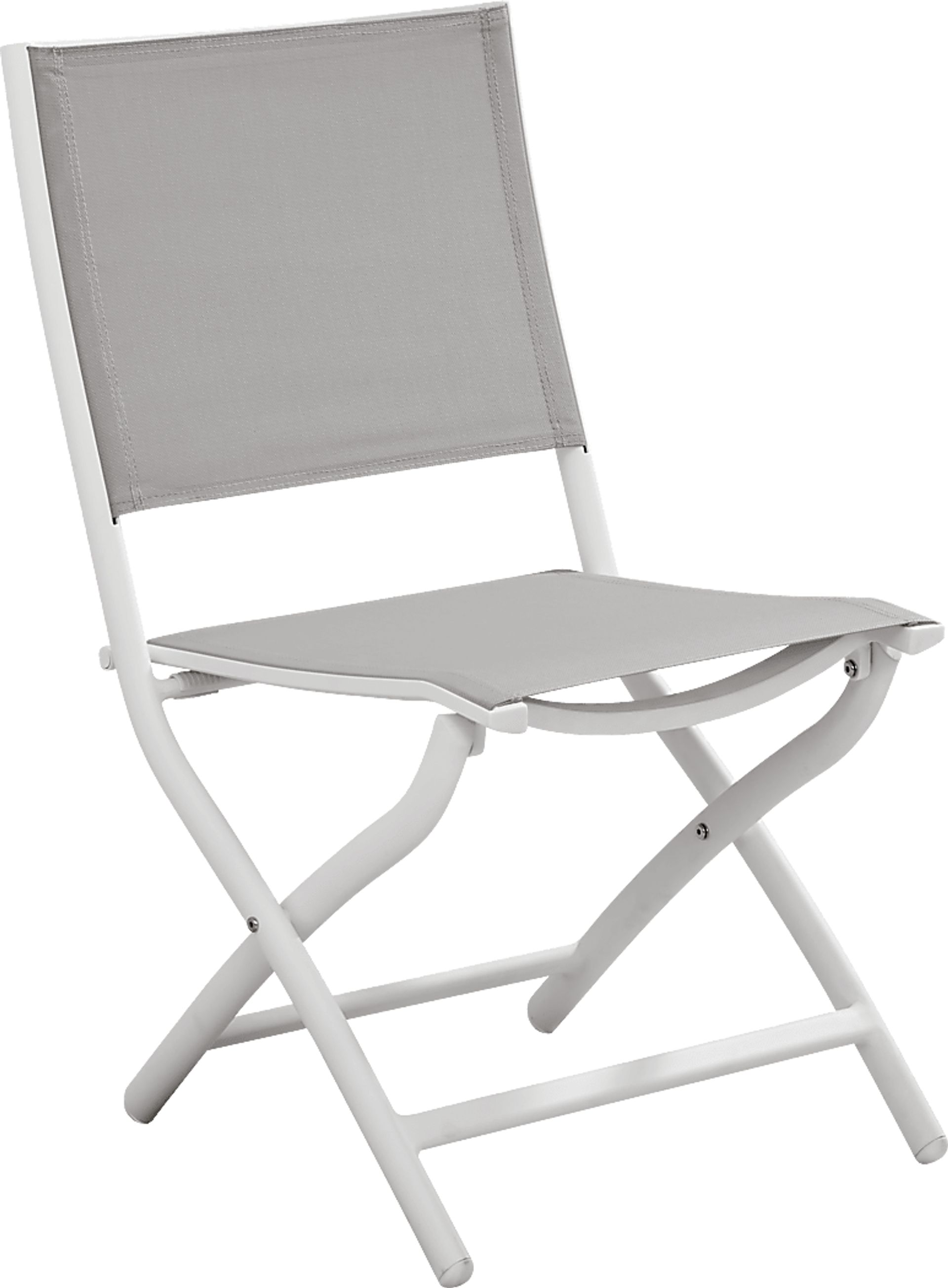 Kellen White 7 Pc Outdoor Extension Dining Set with Folding Chairs - Image 8