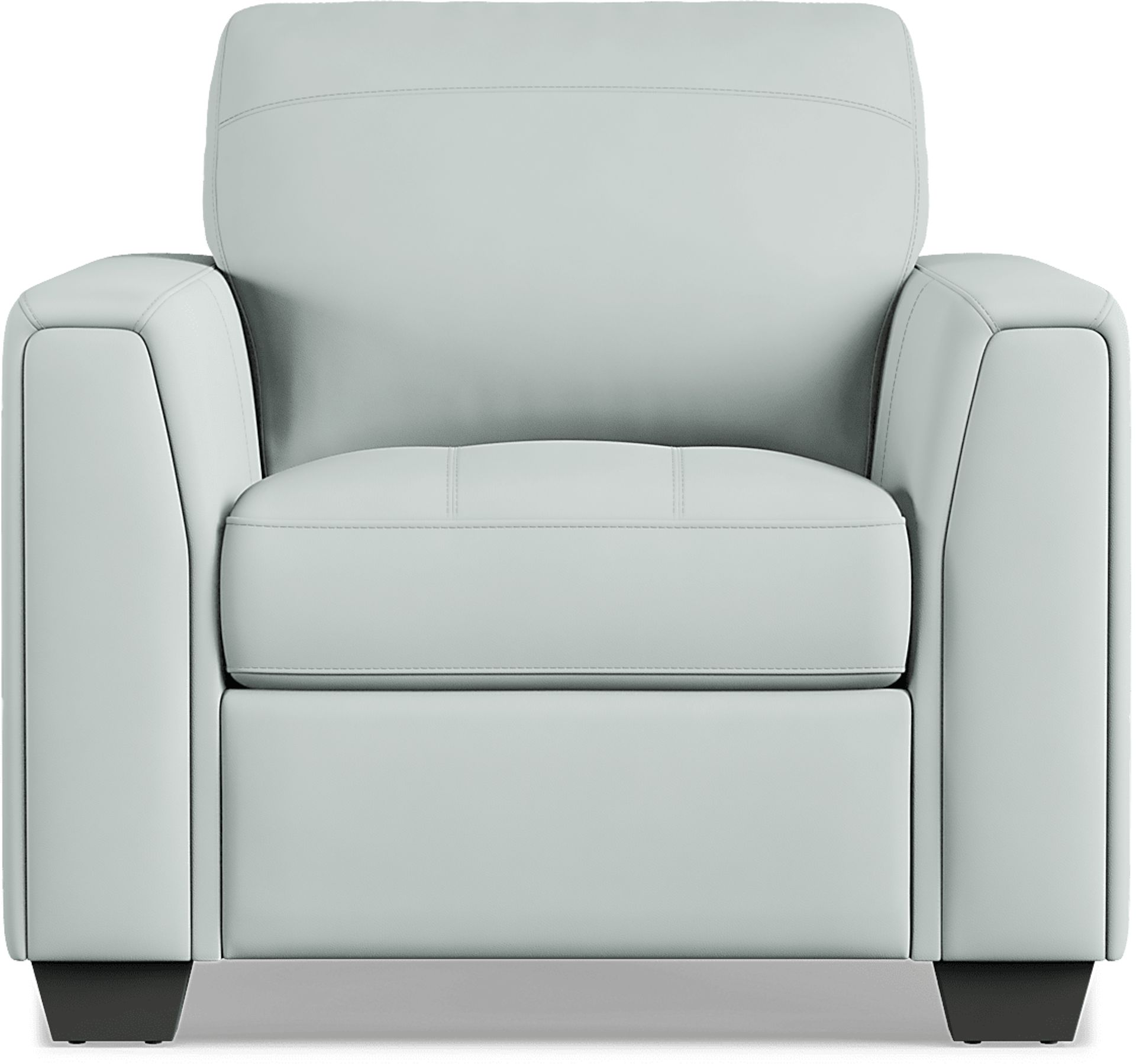 Kelly Aqua Leather Chair - Image 2