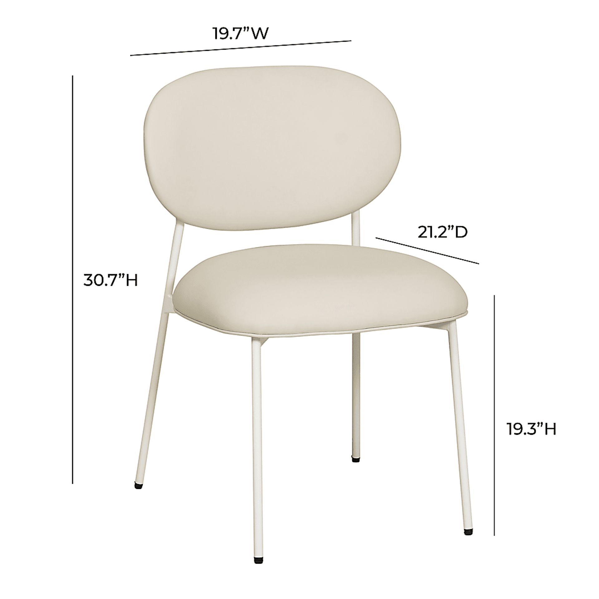 Keloba IV Cream Dining Chair, Set of 2 - Image 9