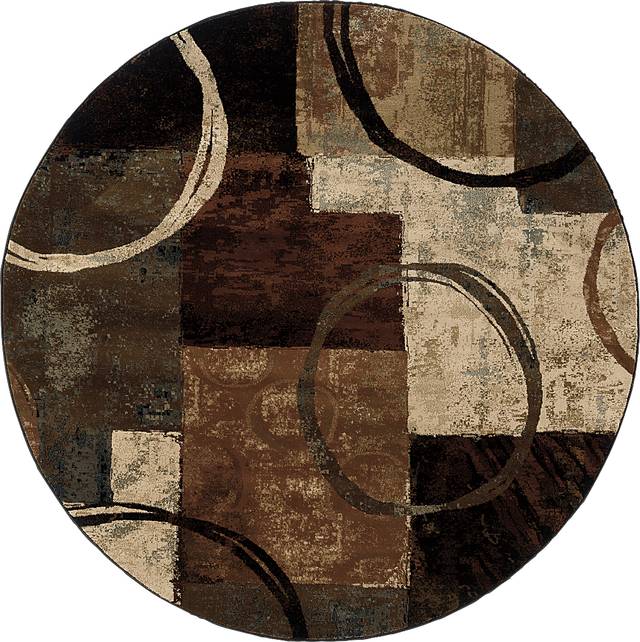 Kelsey Brown 7'8 Round Rug - Thumbnail - Image 1