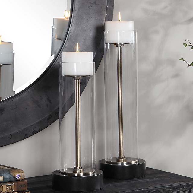 Kelso Bronze Candle Holder, Set of 2 - Thumbnail - Image 2