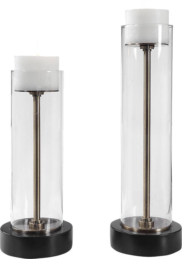 Kelso Bronze Candle Holder, Set of 2 - Thumbnail - Image 1