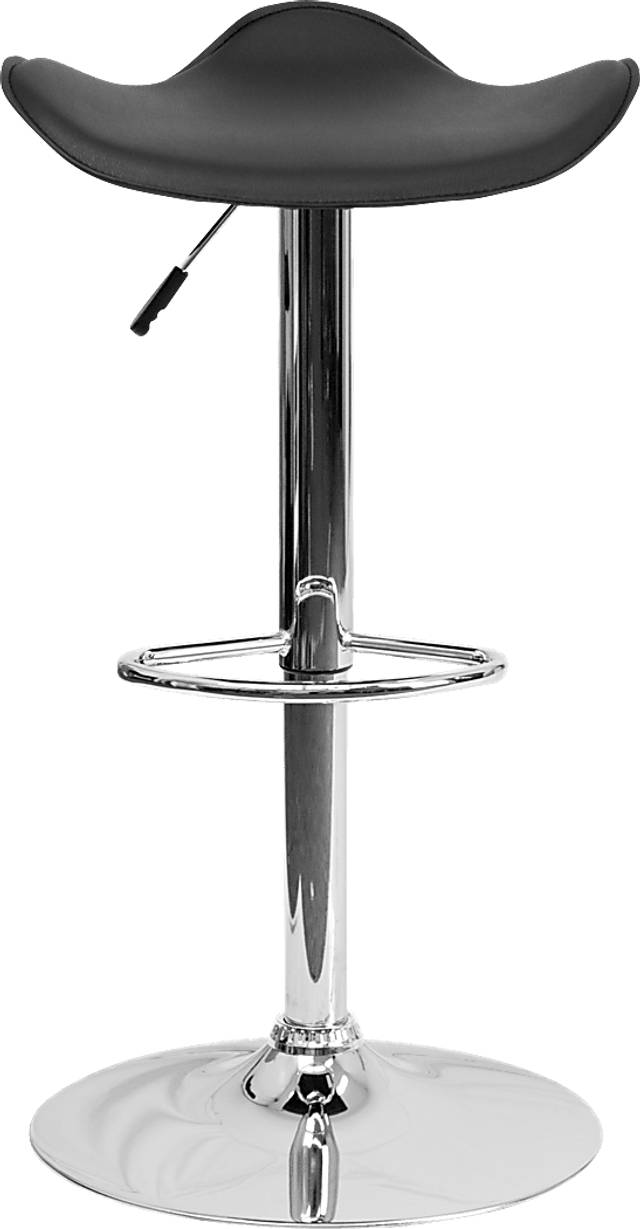 Keltey Black Adjustable Swivel Barstool - Thumbnail - Image 2