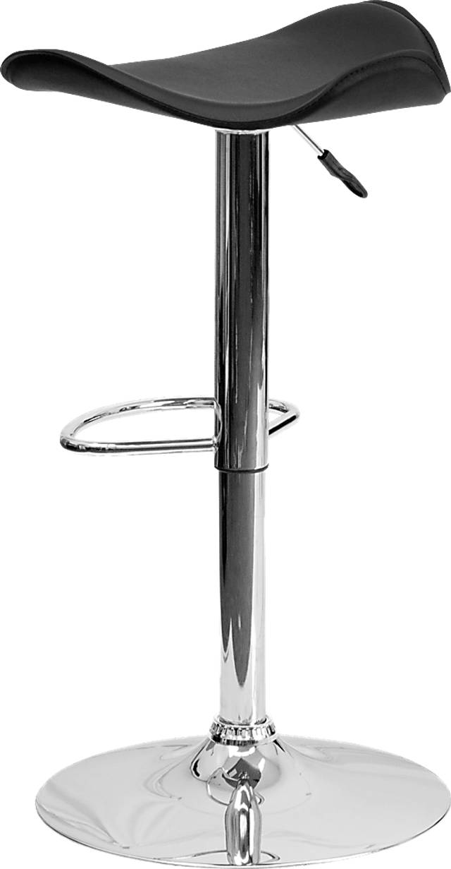 Keltey Black Adjustable Swivel Barstool - Thumbnail - Image 4