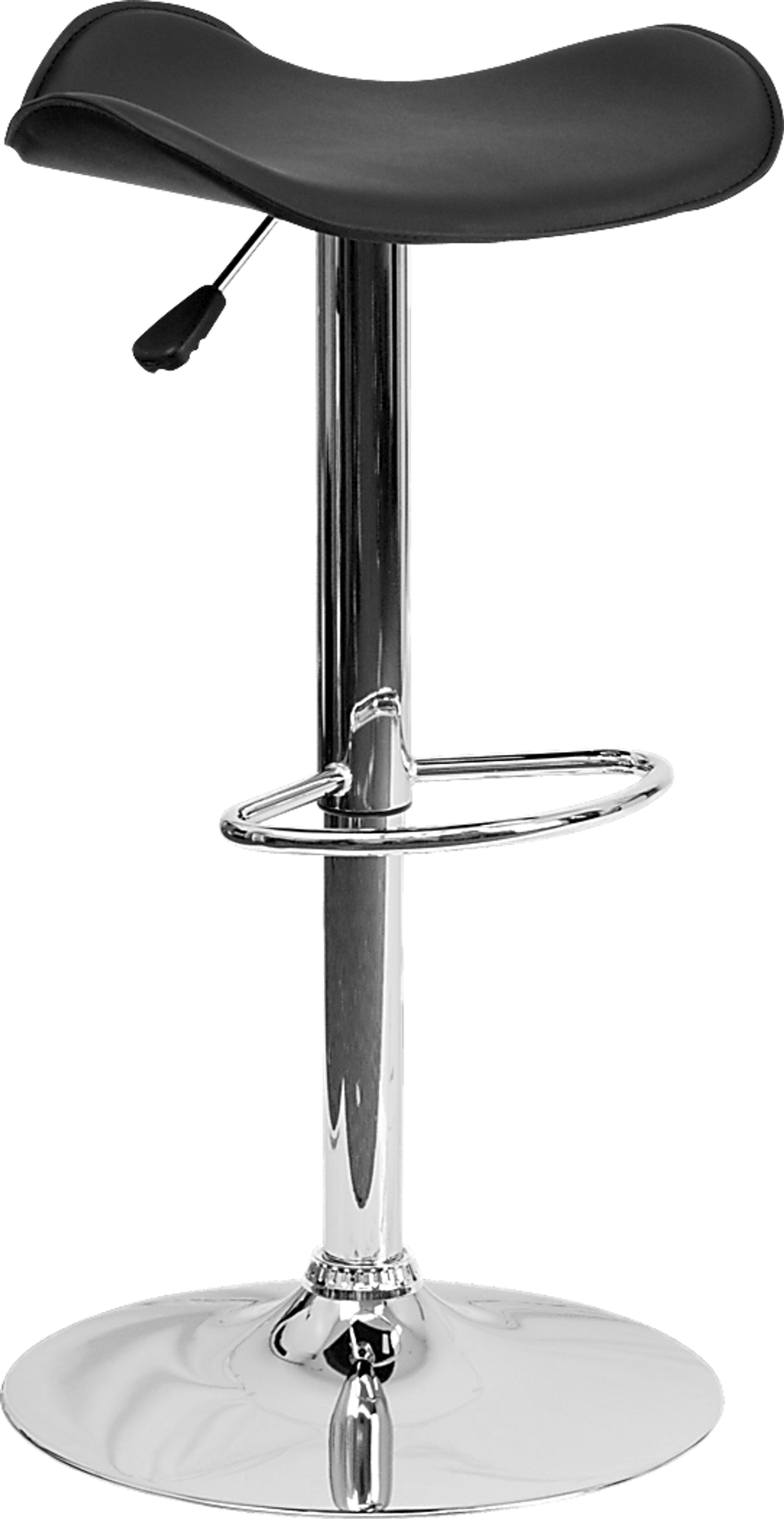 Keltey Black Adjustable Swivel Barstool - Image 1