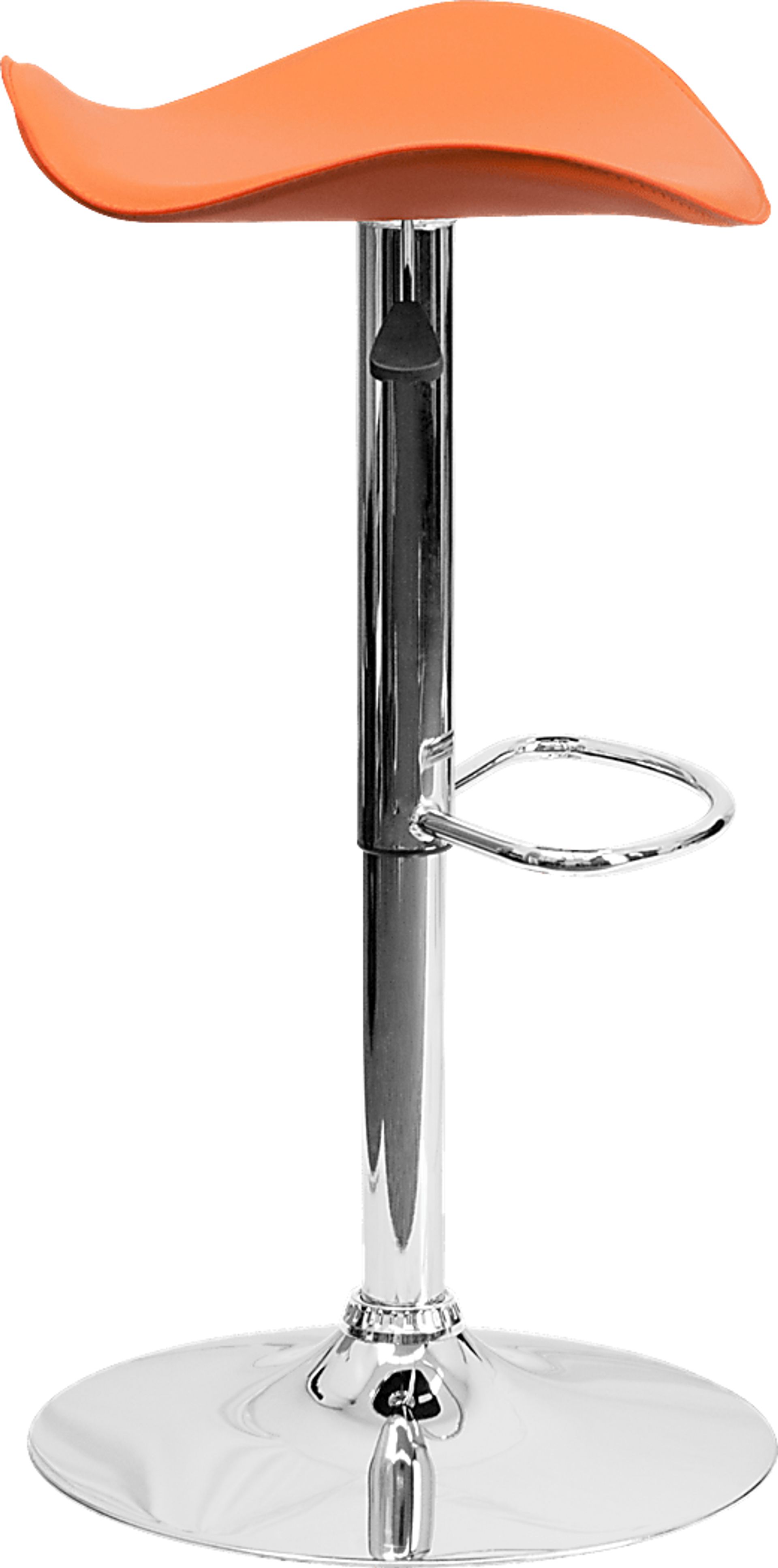 Keltey Orange Adjustable Swivel Barstool - Image 3