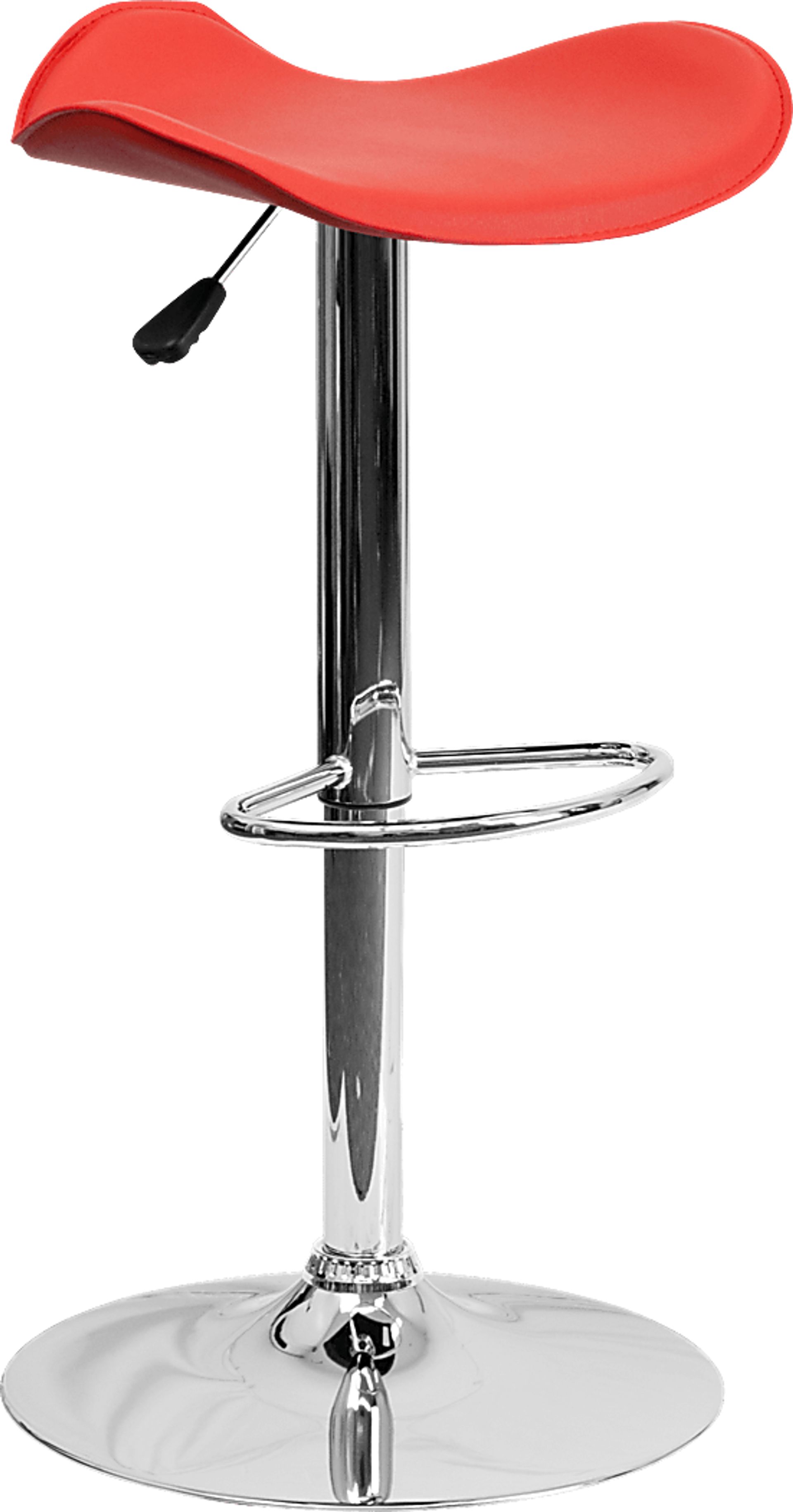 Keltey Red Adjustable Swivel Barstool - Image 1