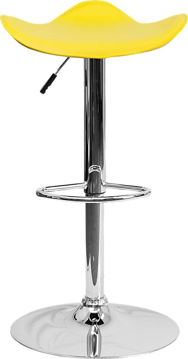 Keltey Yellow Adjustable Swivel Barstool - Thumbnail - Image 2