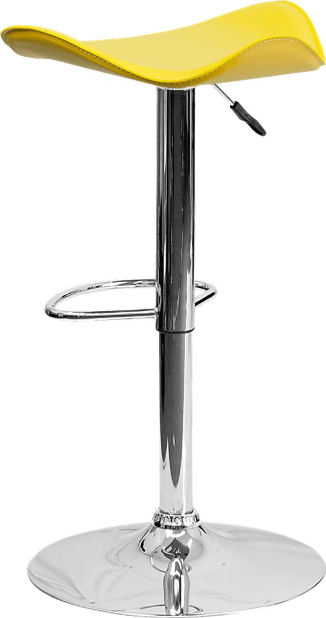 Keltey Yellow Adjustable Swivel Barstool - Thumbnail - Image 4